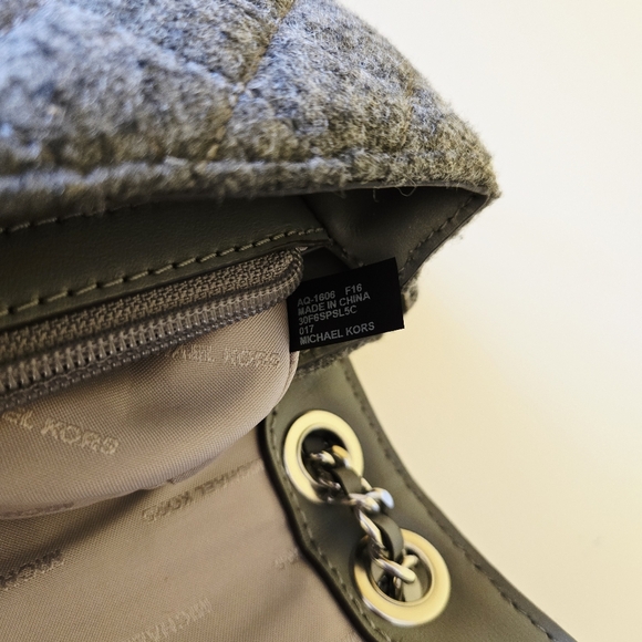 Michael Kors Sloan Small Quilted Wool Felt Pearl Embellished Chain Shoulder Bag - Picture 16 of 16